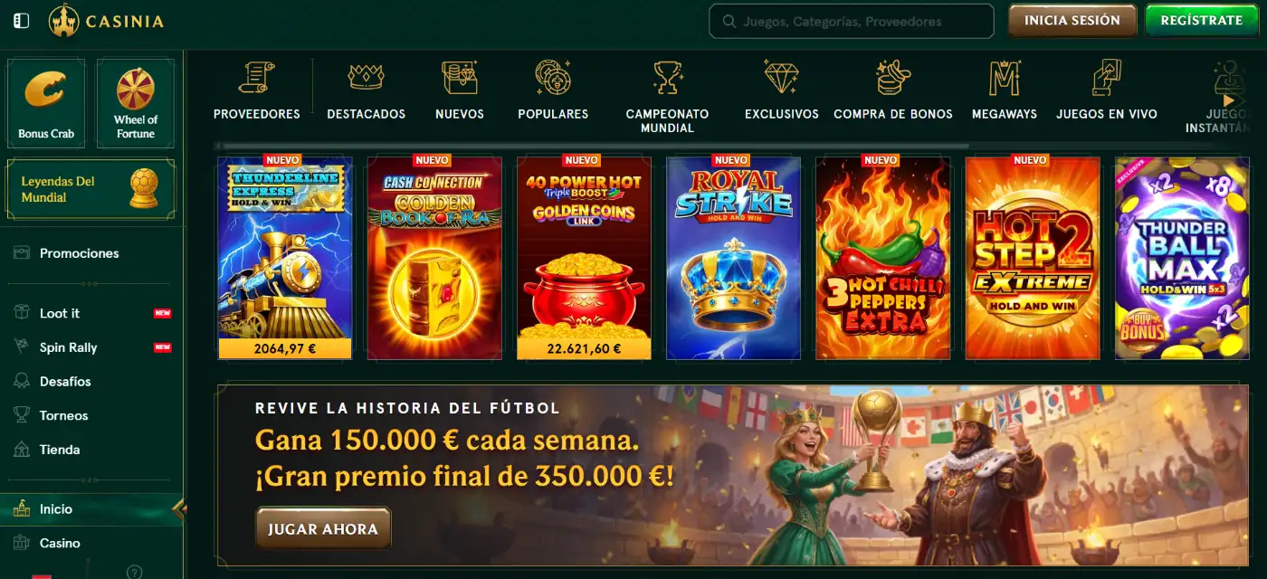 Casinia Página principal